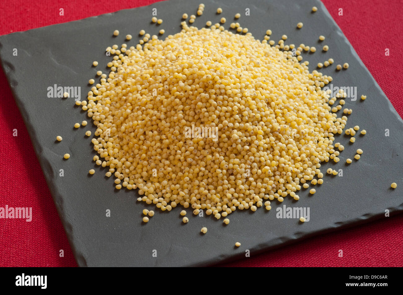 Close-up view of organic Hulled Millet Stock Photo - Alamy
