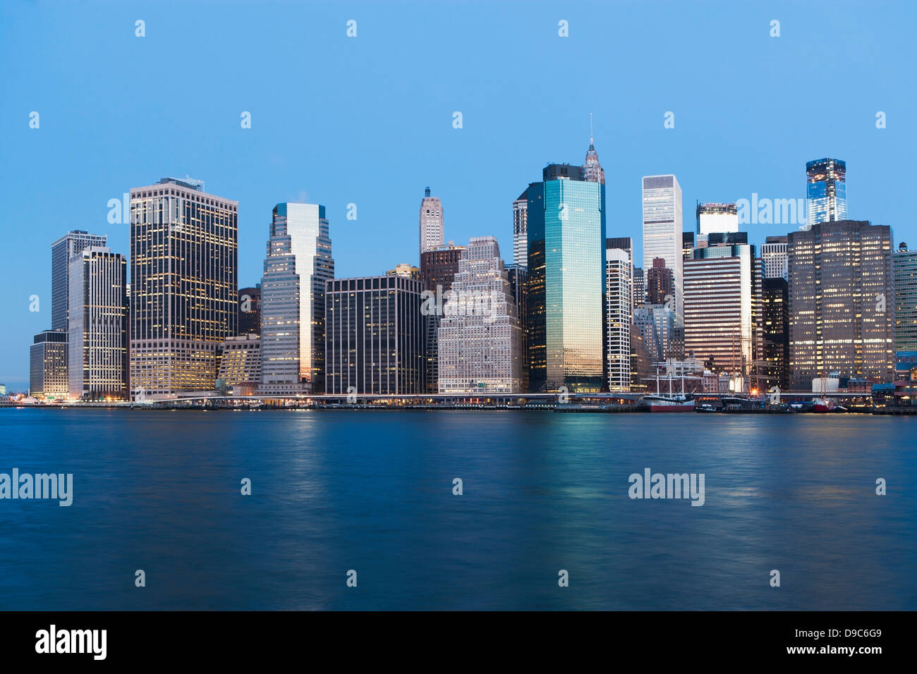 Manhattan skyline at dusk, New York City, USA Stock Photo - Alamy