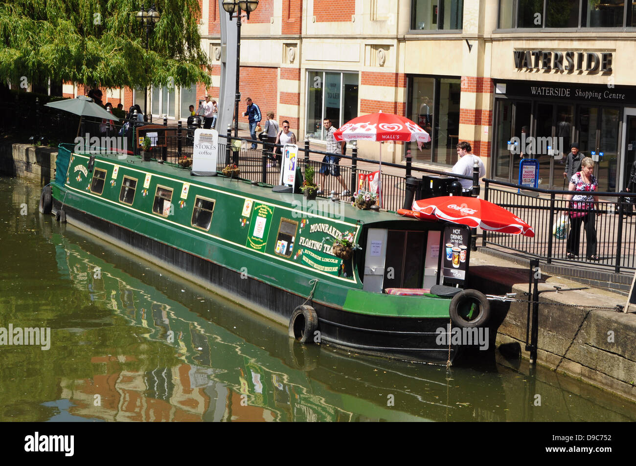Moonraker Floating Tea Room On River Witham Lincoln Stock