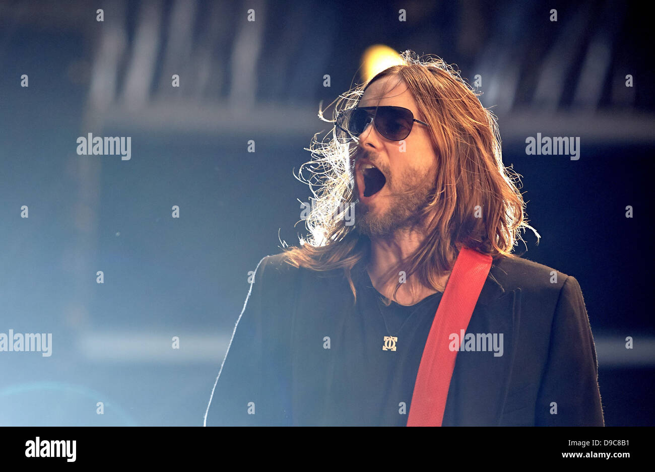 The singer of the US-band 'Thirty seconds to mars', Jared Leto, performs on  stage during the 'Rock am Ring' festival in Nuerburg, Germany, 7 June 2013.  Photo: Thomas Frey Stock Photo - Alamy