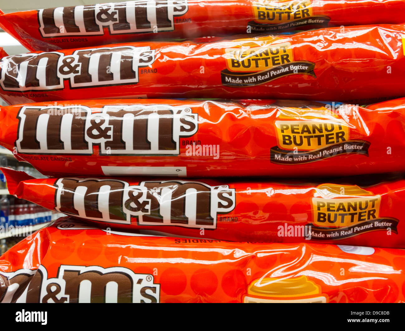 M&M's Candy Packages Stock Photo