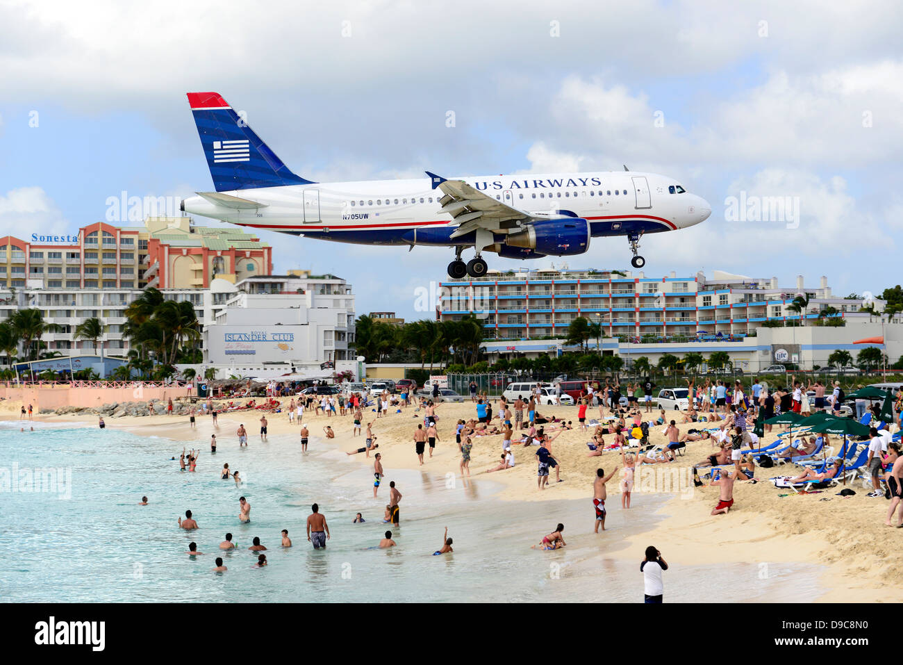 Maho Beach Airplanes St Martin Maarten Caribbean Island