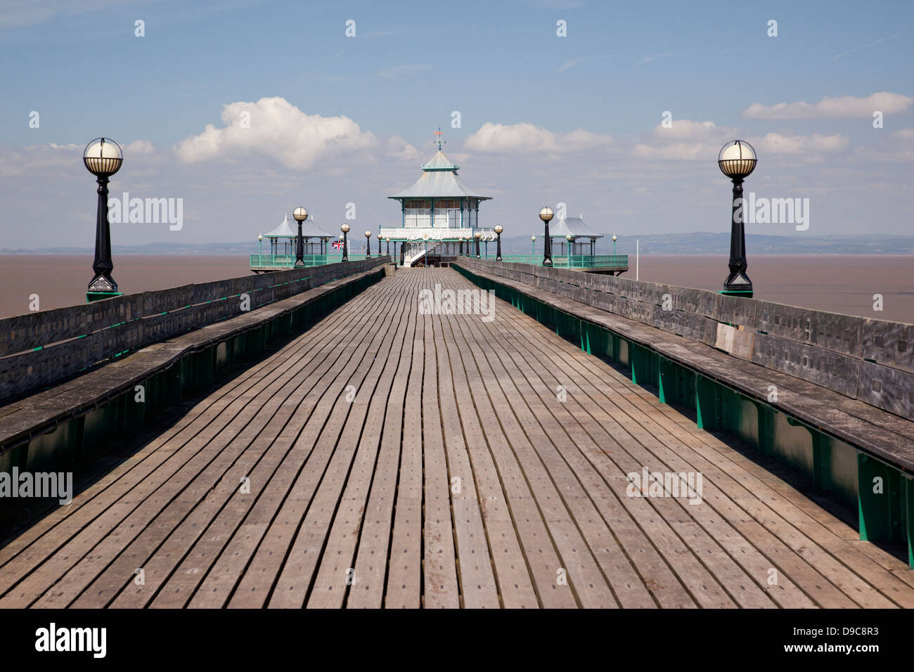 Clevedon Pier - A restored Victorian Pier which is a Grade I listed building in Somerset, England Stock Photo