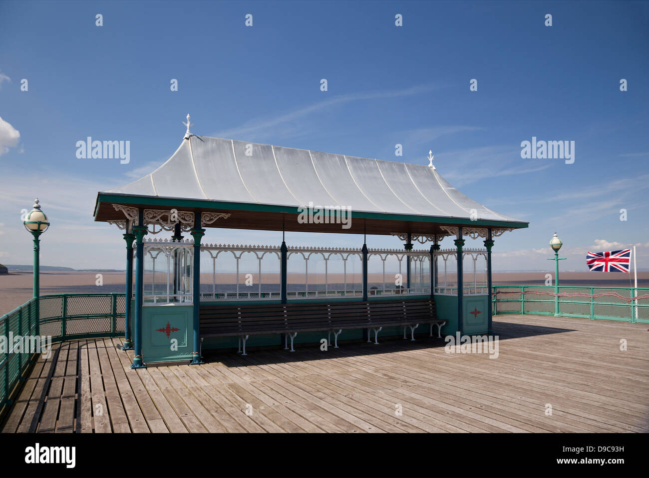 Clevedon Pier pavillion.A Grade I listed building in Somerset, England Stock Photo