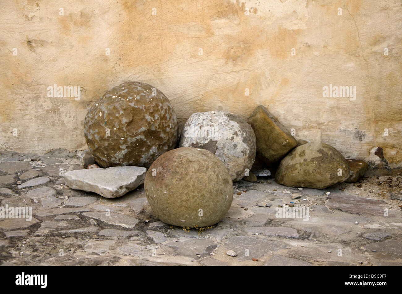 Medieval stone ball at castle hi-res stock photography and images - Alamy