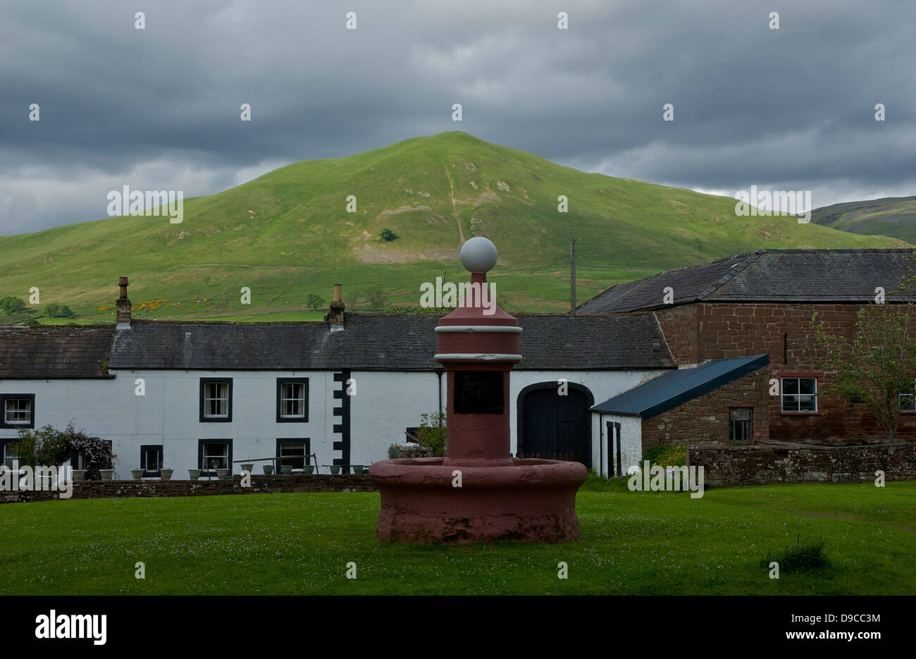 The village green at Dufton, Eden Valley, Cumbria, England UK Stock
