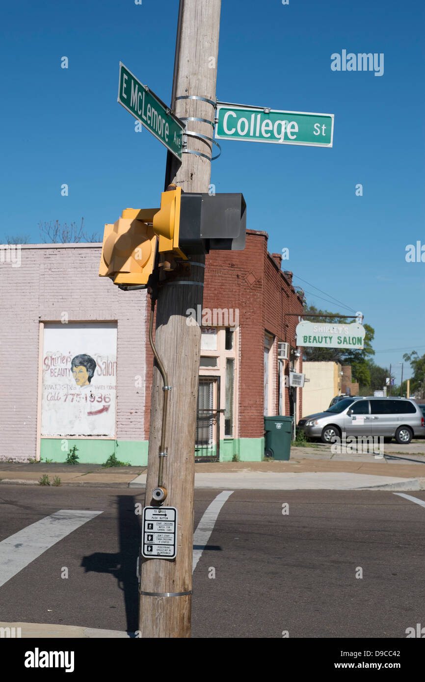 Street signs, Memphis, Tennessee Stock Photo Alamy