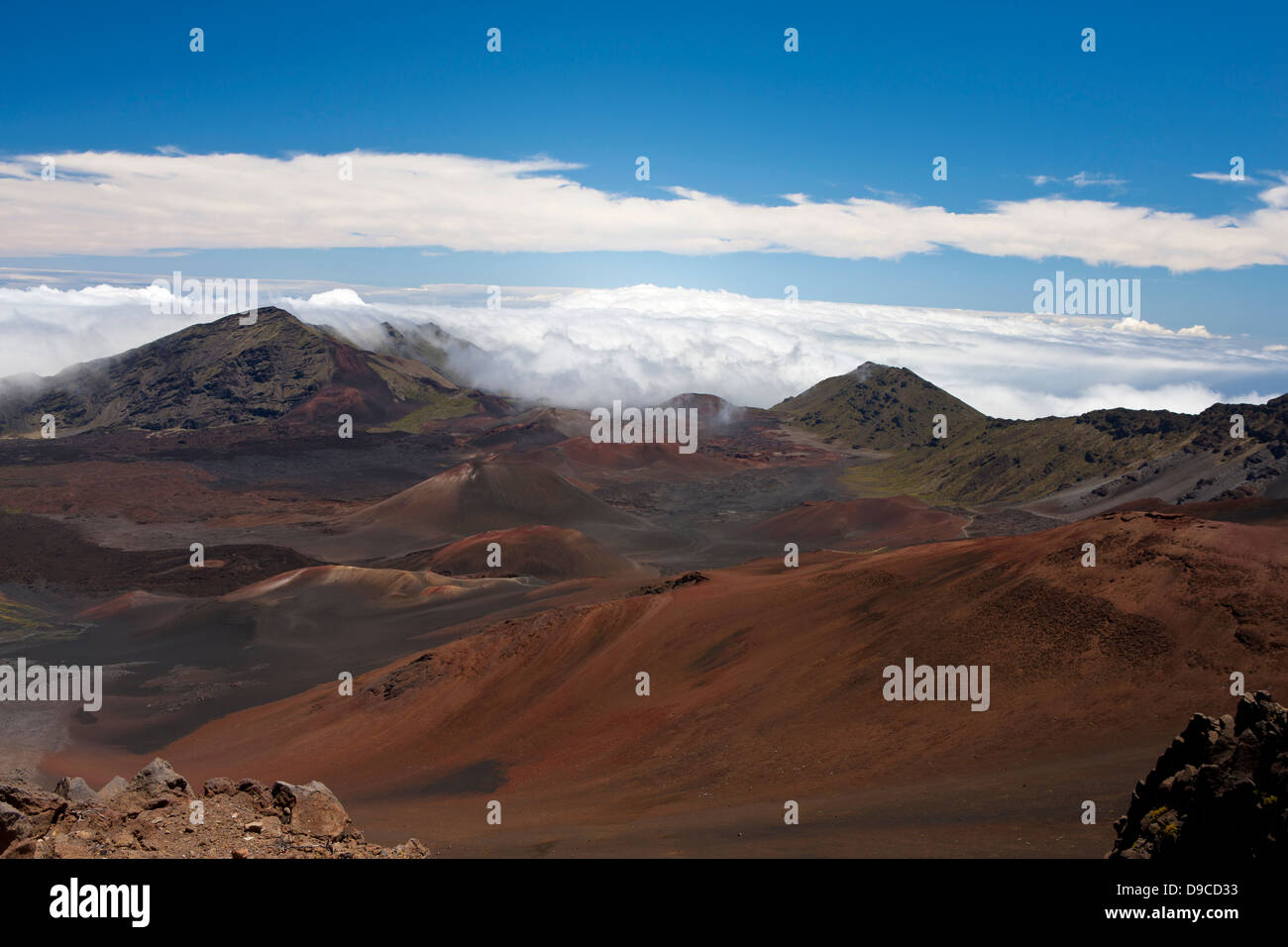 Landscape view of volcanic mountains, Leleiwi Overlook, Haleakala
