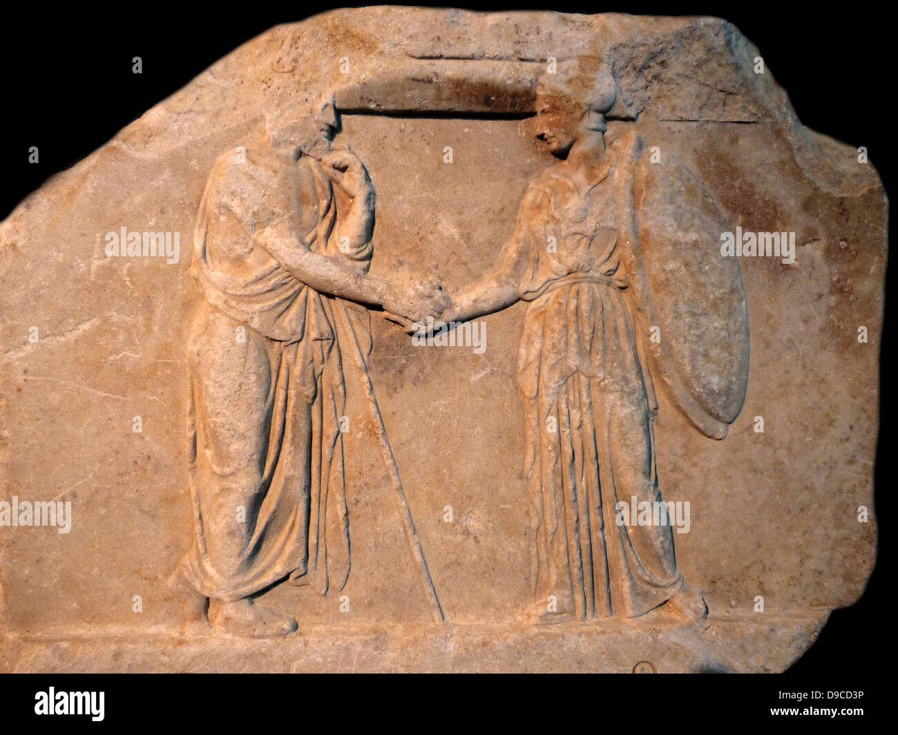 Accounts of the treasurers of the goddess Athena for 377-375 BC part of a relief from the Temple of the Parthenon, Athens Greece Stock Photo