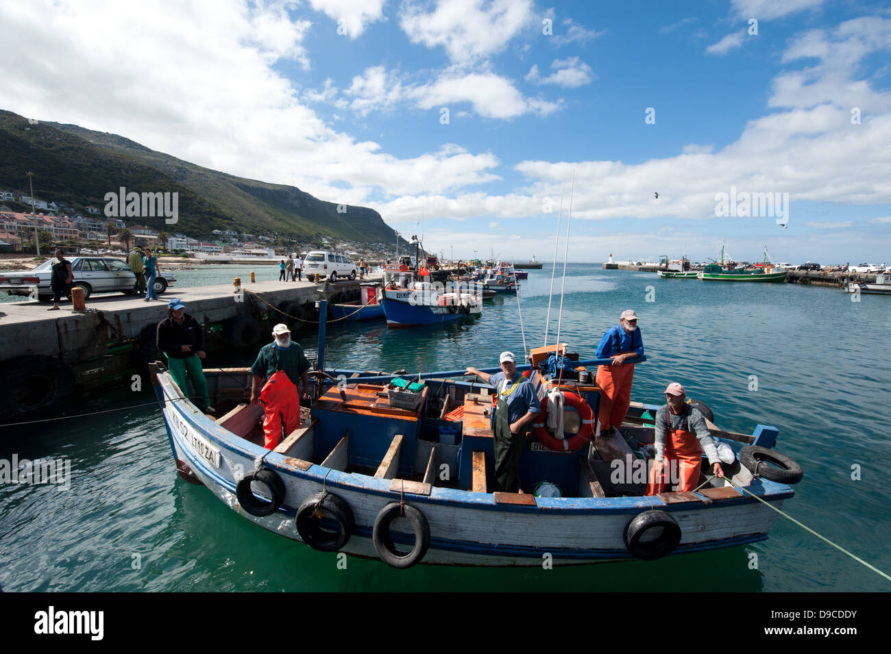 Fishing boat in the harbour, Kalk Bay, False Bay, South Africa Stock Photo