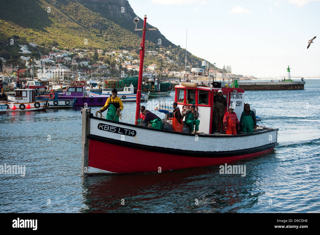 Fishing boat in the harbour, Kalk Bay, False Bay, South Africa Stock Photo