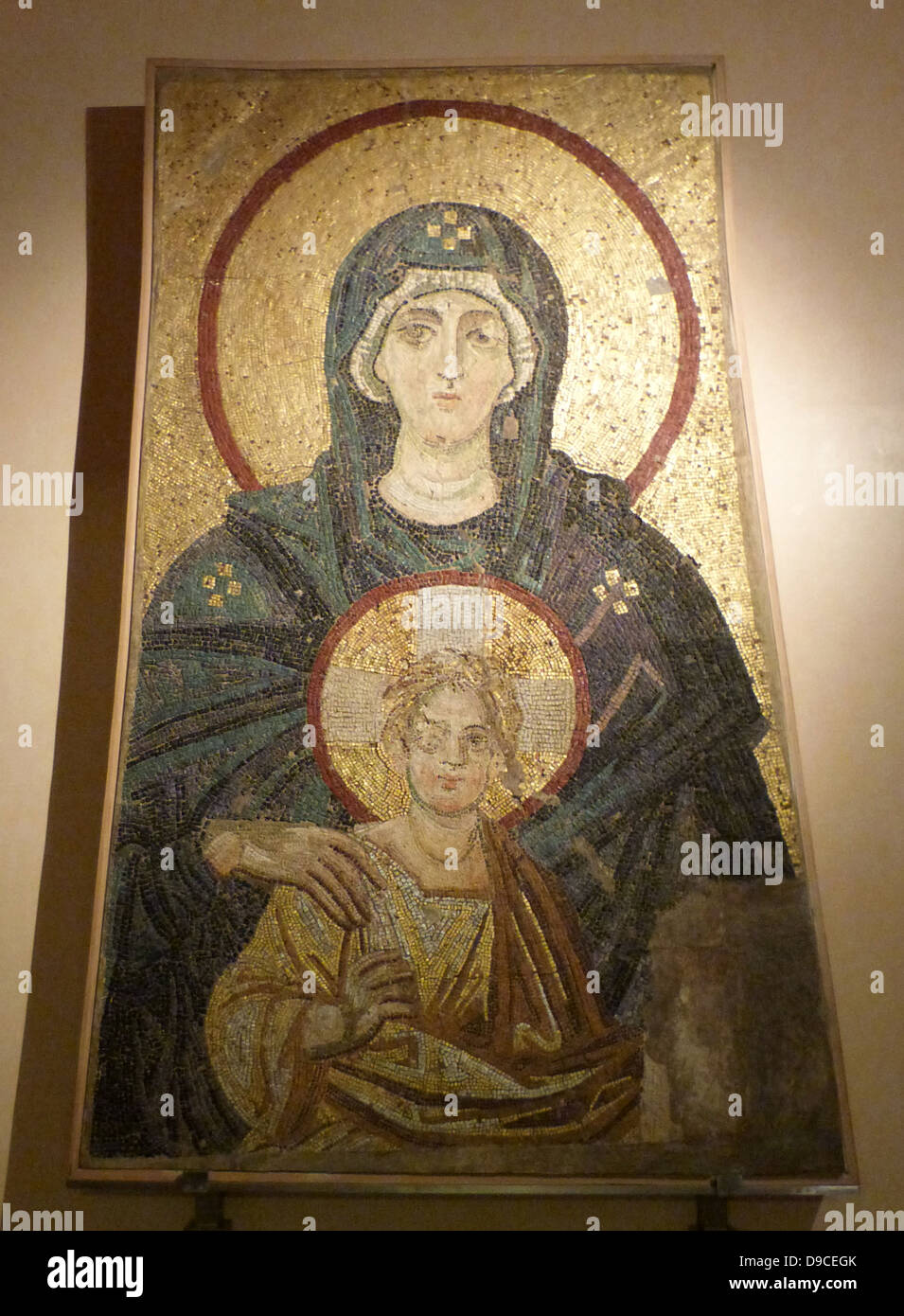 Enthroned Virgin and Child. Replica of the Apse Mosaic from the church
