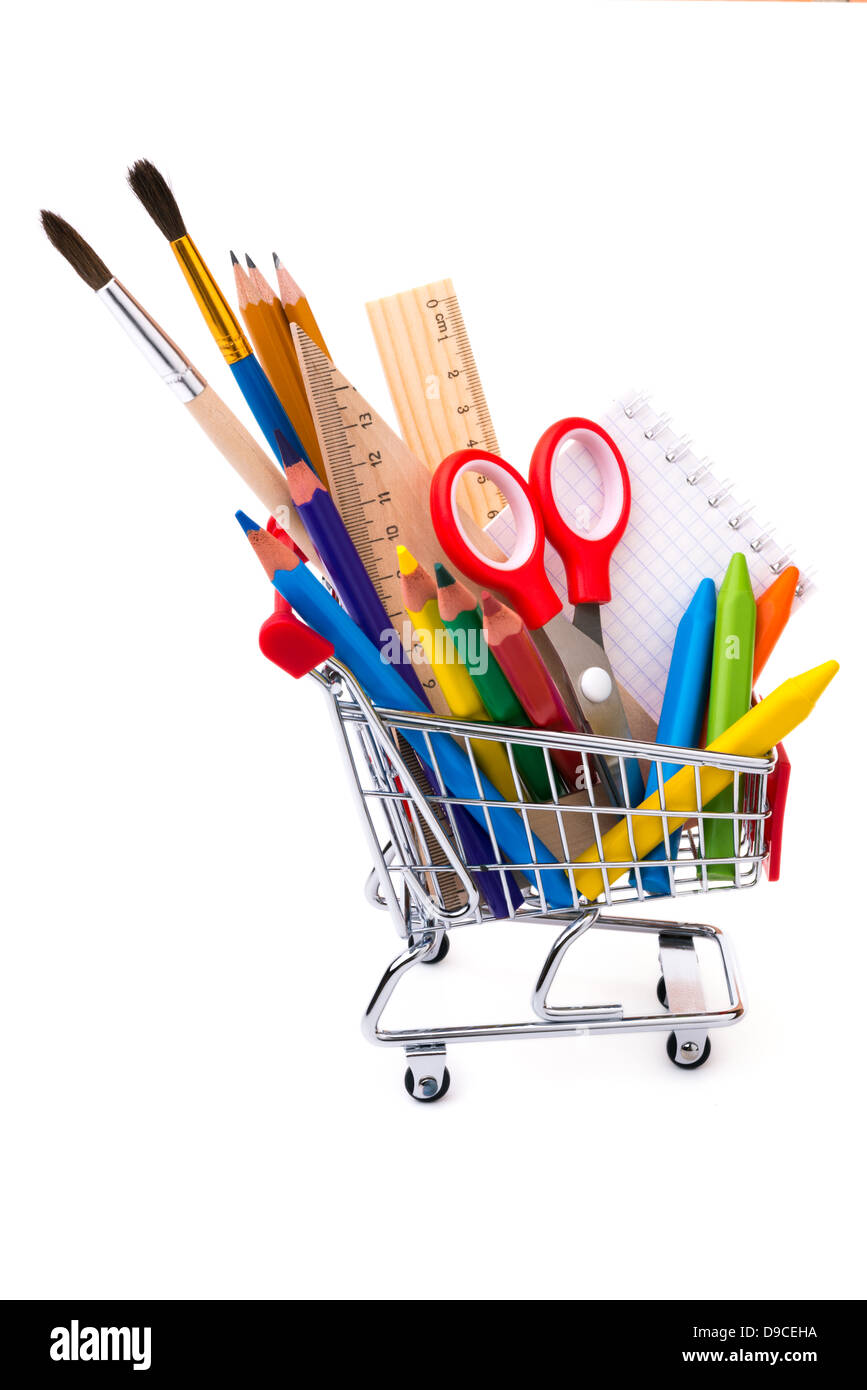 School supplies shopping hi-res stock photography and images - Alamy