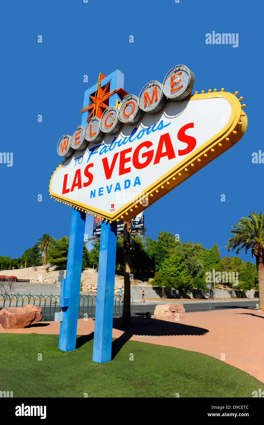 Welcome Sign Las Vegas Nevada Sin City Gambling Capital Nv Stock Photo Alamy