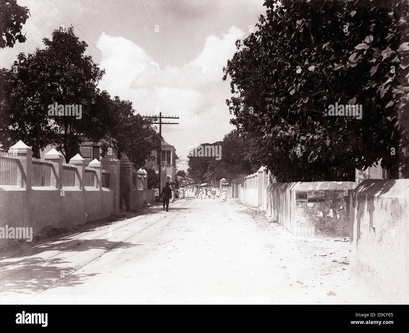Bridgetown Street, Barbados, 1898, by J. Murray Jordan Stock Photo