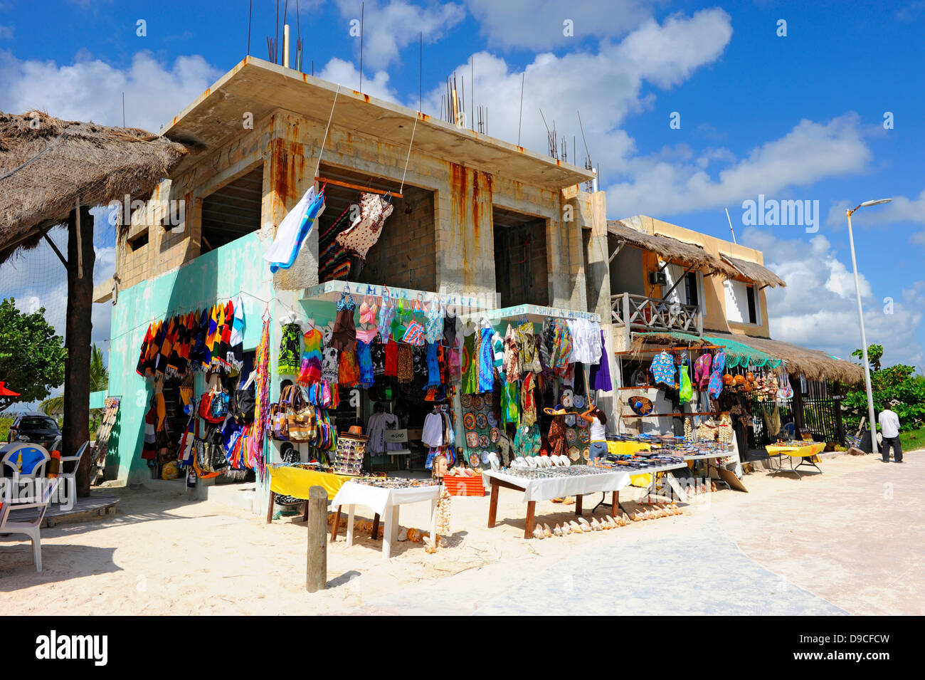 Gift Shop Costa Maya Mexico Beach Caribbean Cruise Ship Port Stock