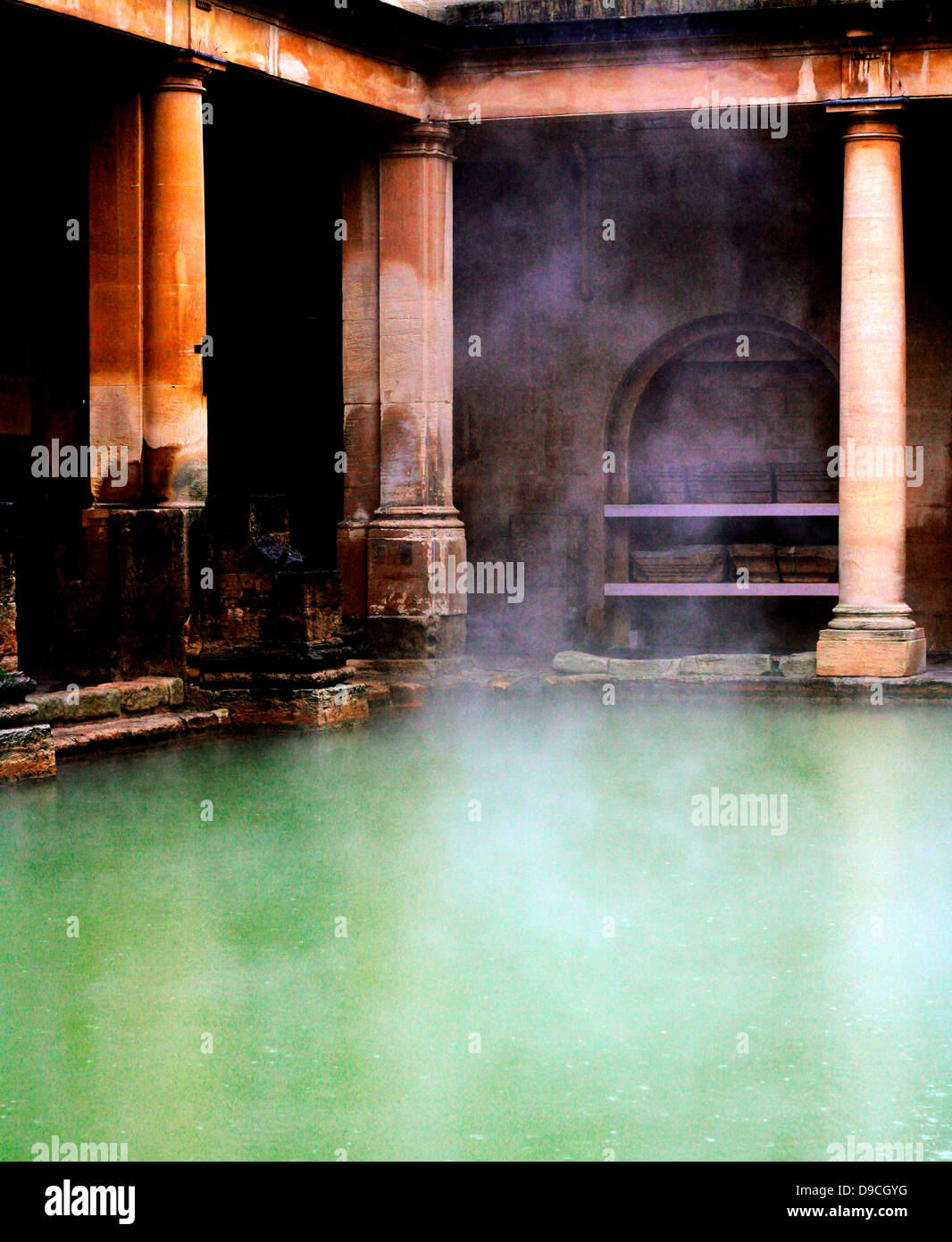 Roman baths at Bath, England. The Roman Baths complex is a site of