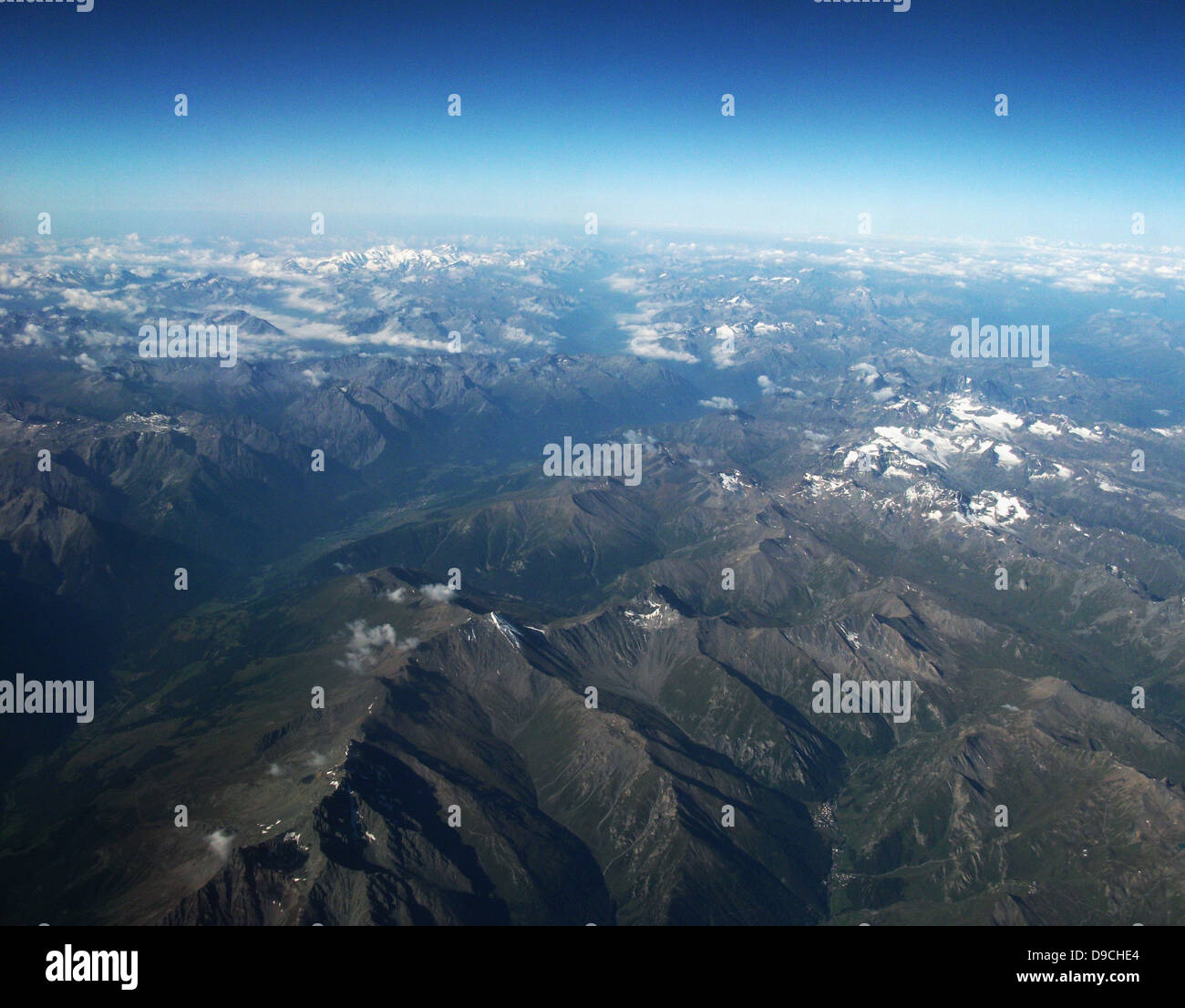 The Alps, one of the mountain range systems of Europe, stretching ...