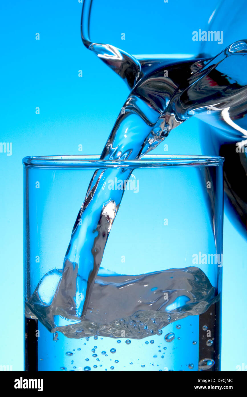 Water glass and decanter Stock Photo Alamy