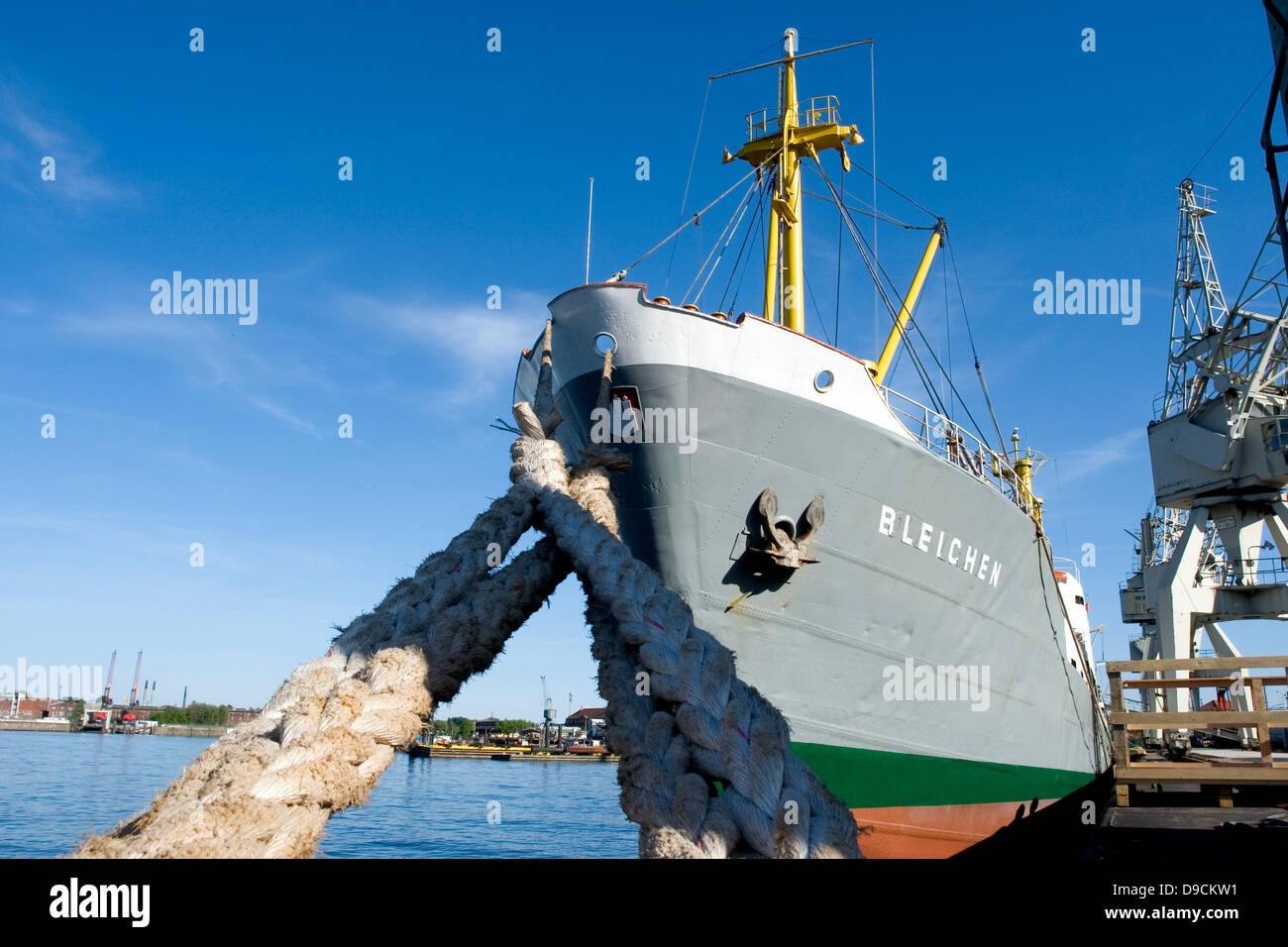Old freighter in the museum harbour of Hamburg Stock Photo - Alamy