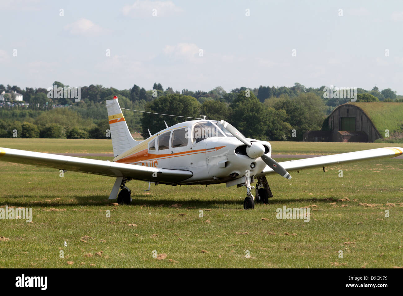 Light aircraft parked at Cosford airfield Stock Photo - Alamy