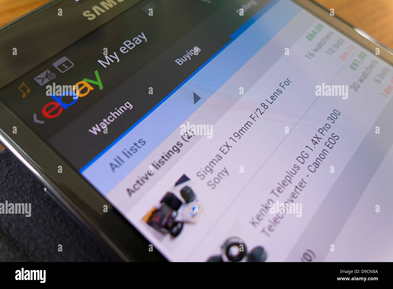 Ebay app phone hires stock photography and images Alamy