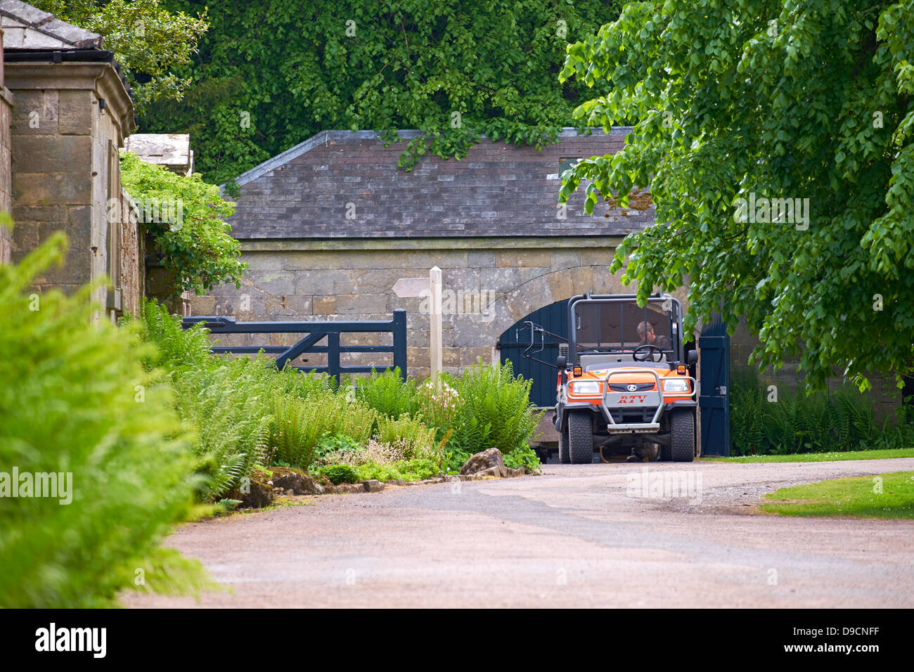 Grounds maintenance vehicle at Wallington Hall in Northumberland
