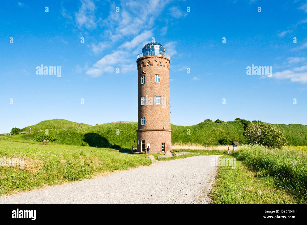 Bearing tower of cape Arkona, radio tower of cape Arkona,Ruegen, Germany Stock Photo