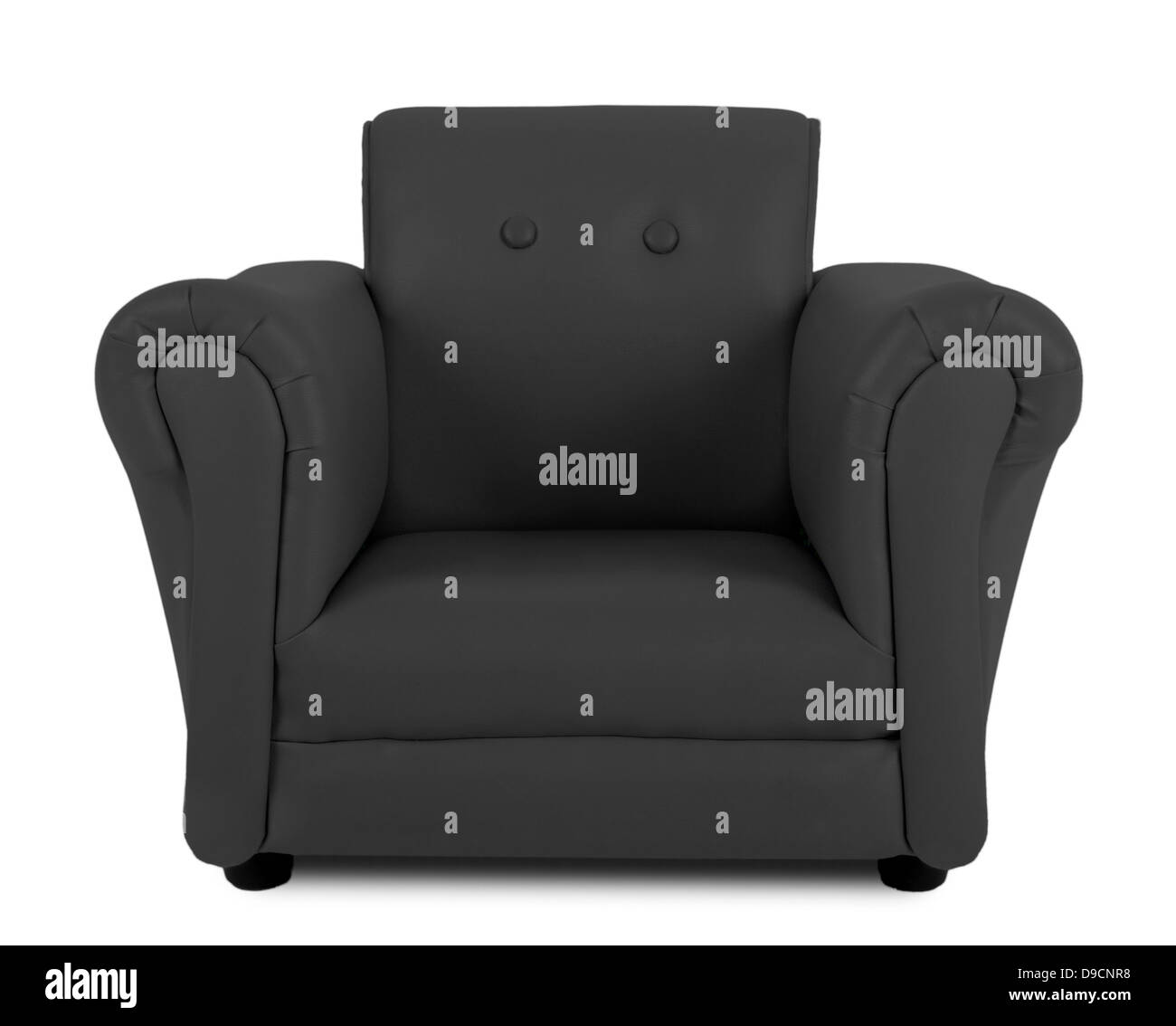 Black armchair isolated on white background Stock Photo