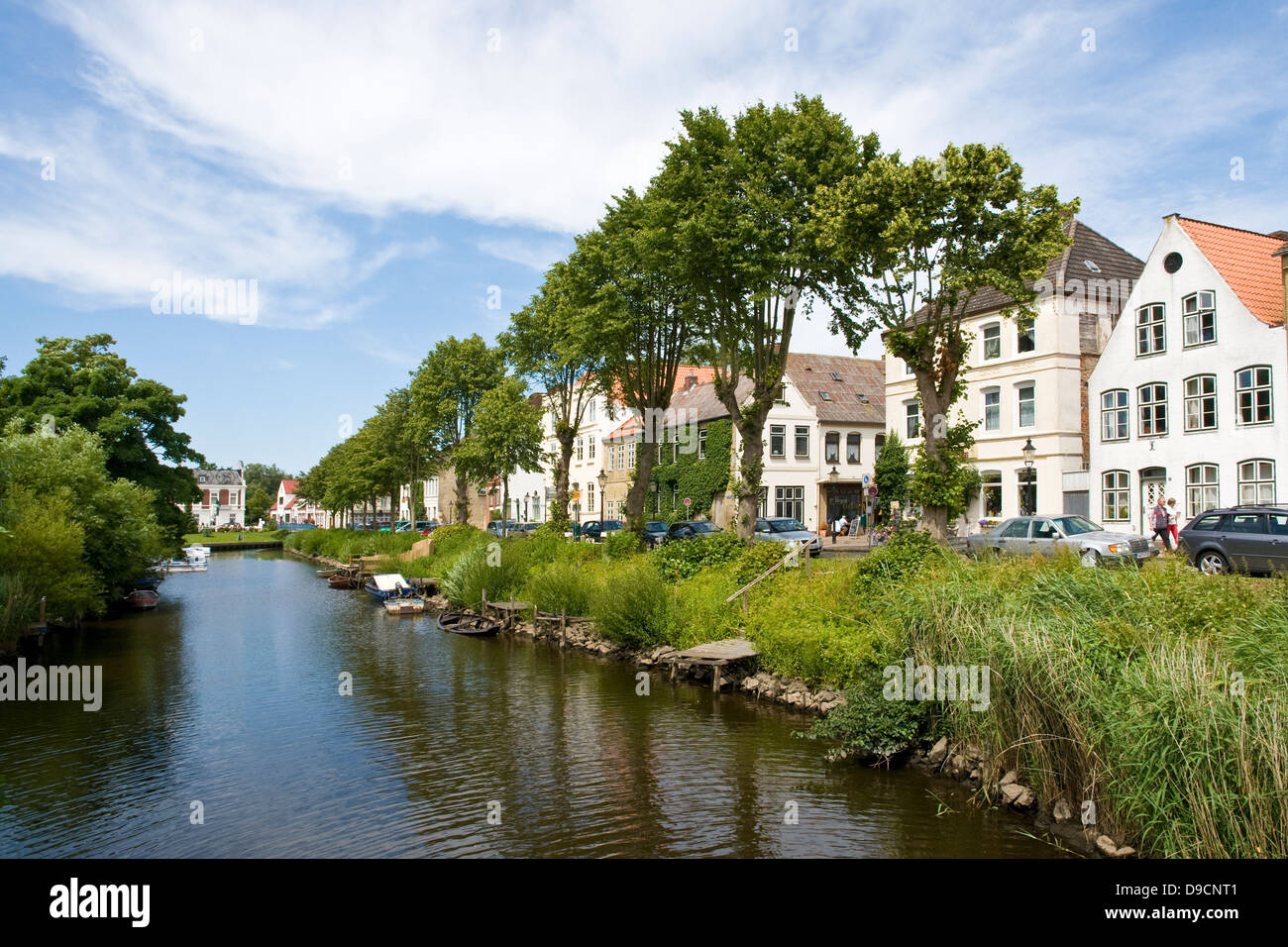 Canals in Friedrich's town, Canals in Friedrichstadt Stock Photo