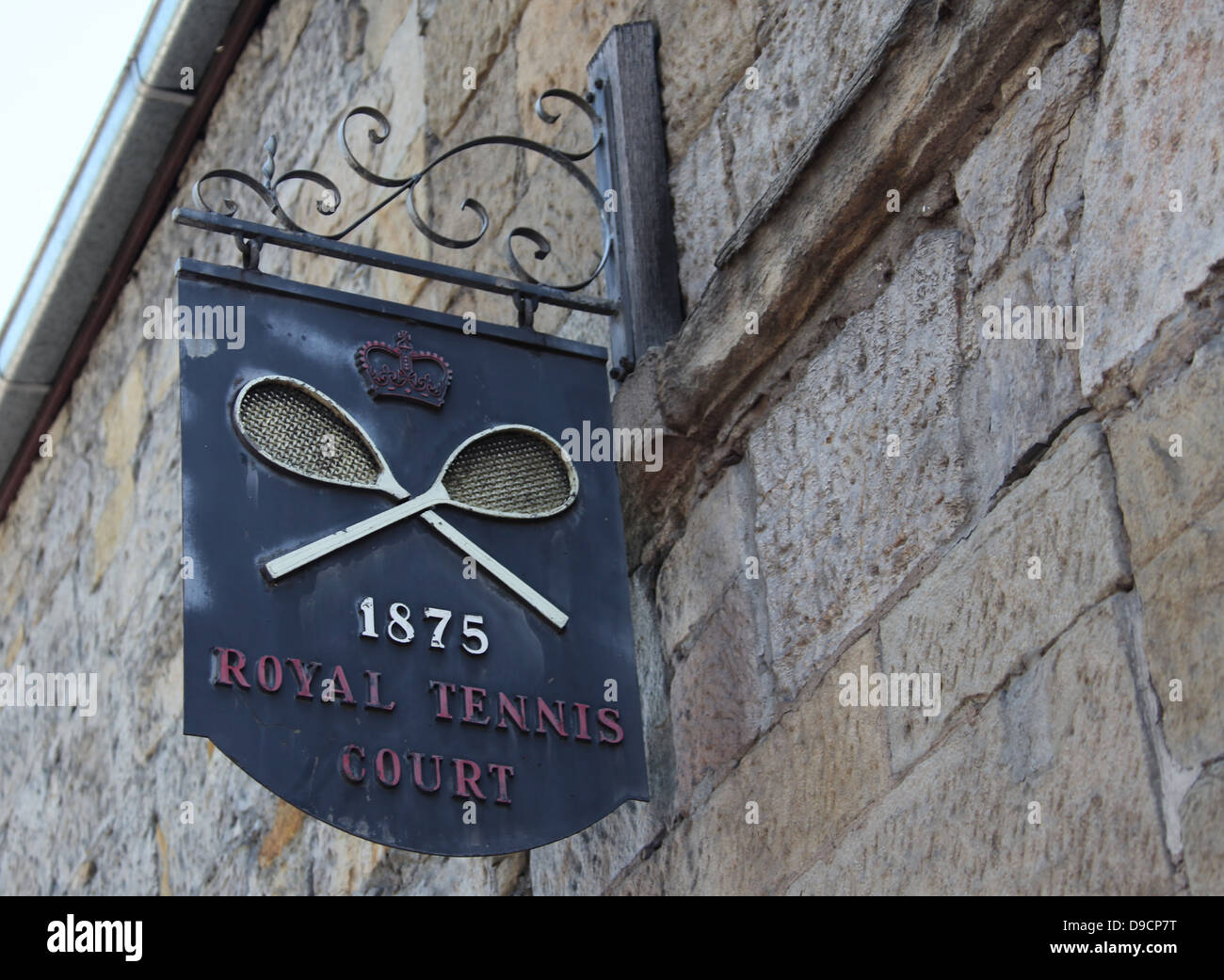 Royal Tennis Court Sign in Hobart Stock Photo