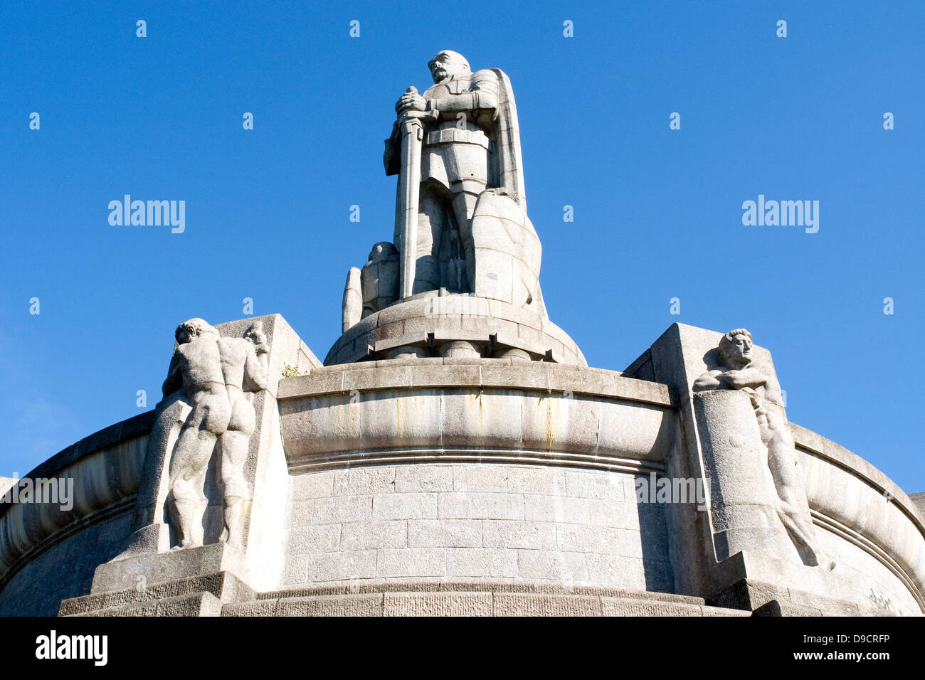 Bismarkdenkmal in Hamburg Saint Pauli (Builds: In 1903-1906 from the architect Emil Schaudt and the sculptor Hugo Lederer.) Stock Photo