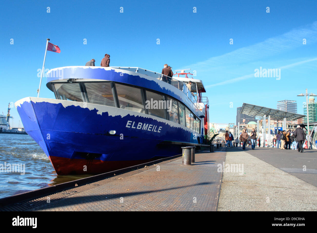 Passenger ferry Elbmeile Stock Photo