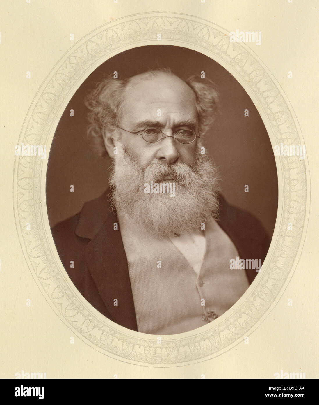 Anthony Trollope (1815-1882) in 1876, English novelist and employee of the General Post Office.  His output  was prolific, his two great series being the Barsetshire novels beginning with The Warden, 1855, and the Palliser novels. Stock Photo