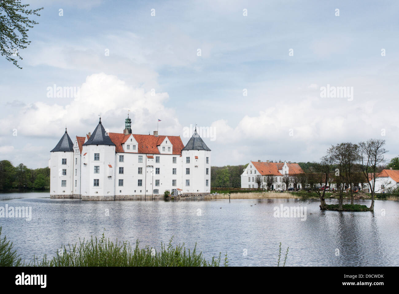 Moated castle Gluecksburg, Germany Stock Photo