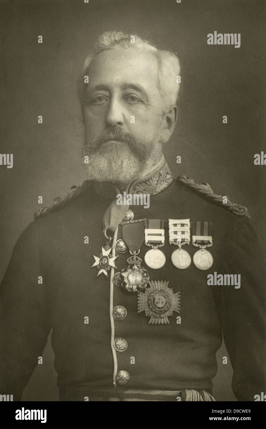 Henry Wylie Norman (1826-1904) c1890, English soldier and colonial Governor. Served in Second Anglo-Sikh War and the Indian Mutiny. Governor of the Royal Hospital Chelsea 1901; Field Marshal 1904. Stock Photo