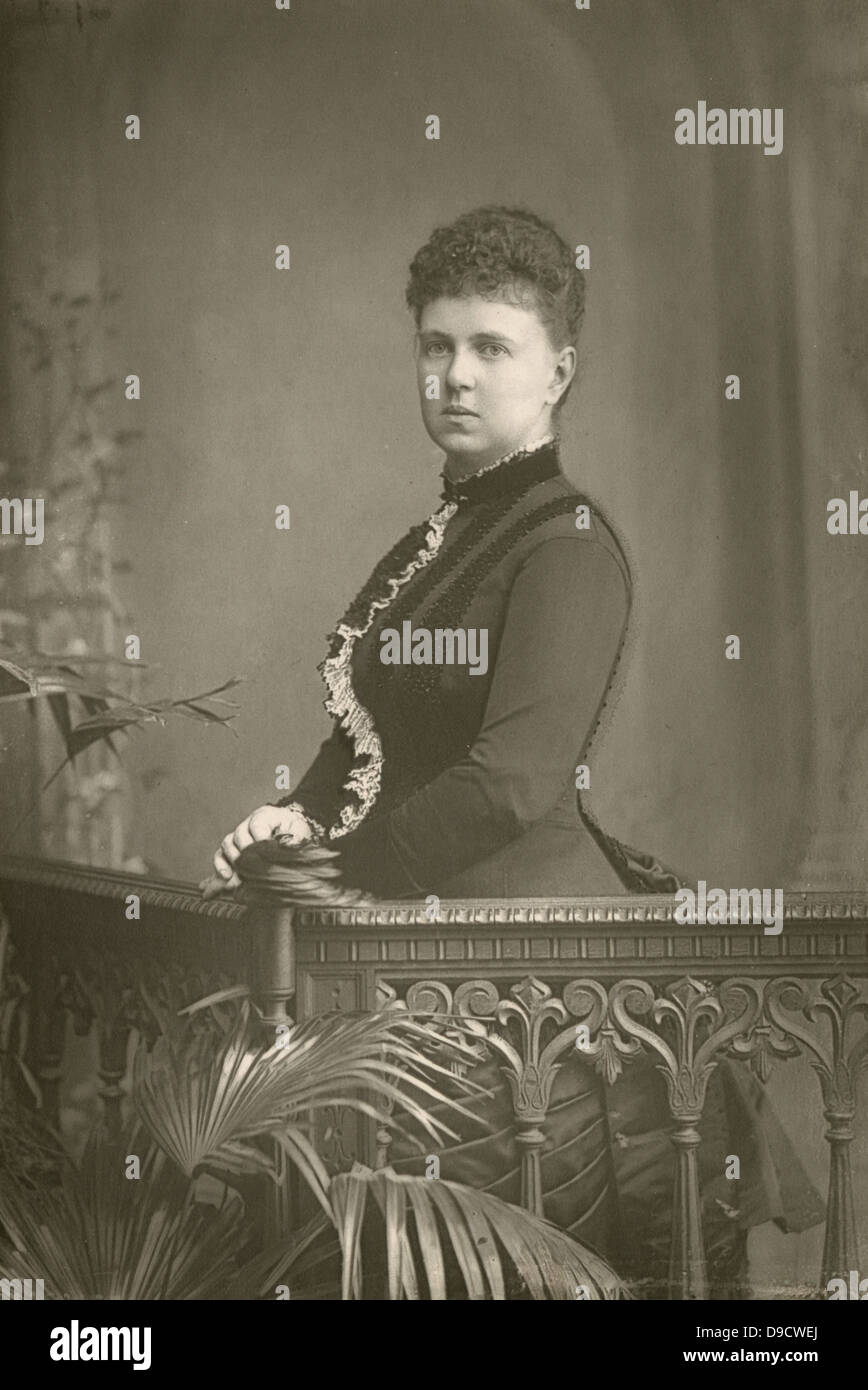 Grand Duchess Maria Alexandrovna of Russia, Duchess of Edinburgh (1852-1920) c1890.  Daughter of Alexander II, in 1874 she married Alfred Duke of Edinburgh, Queen Victorias second son. Stock Photo