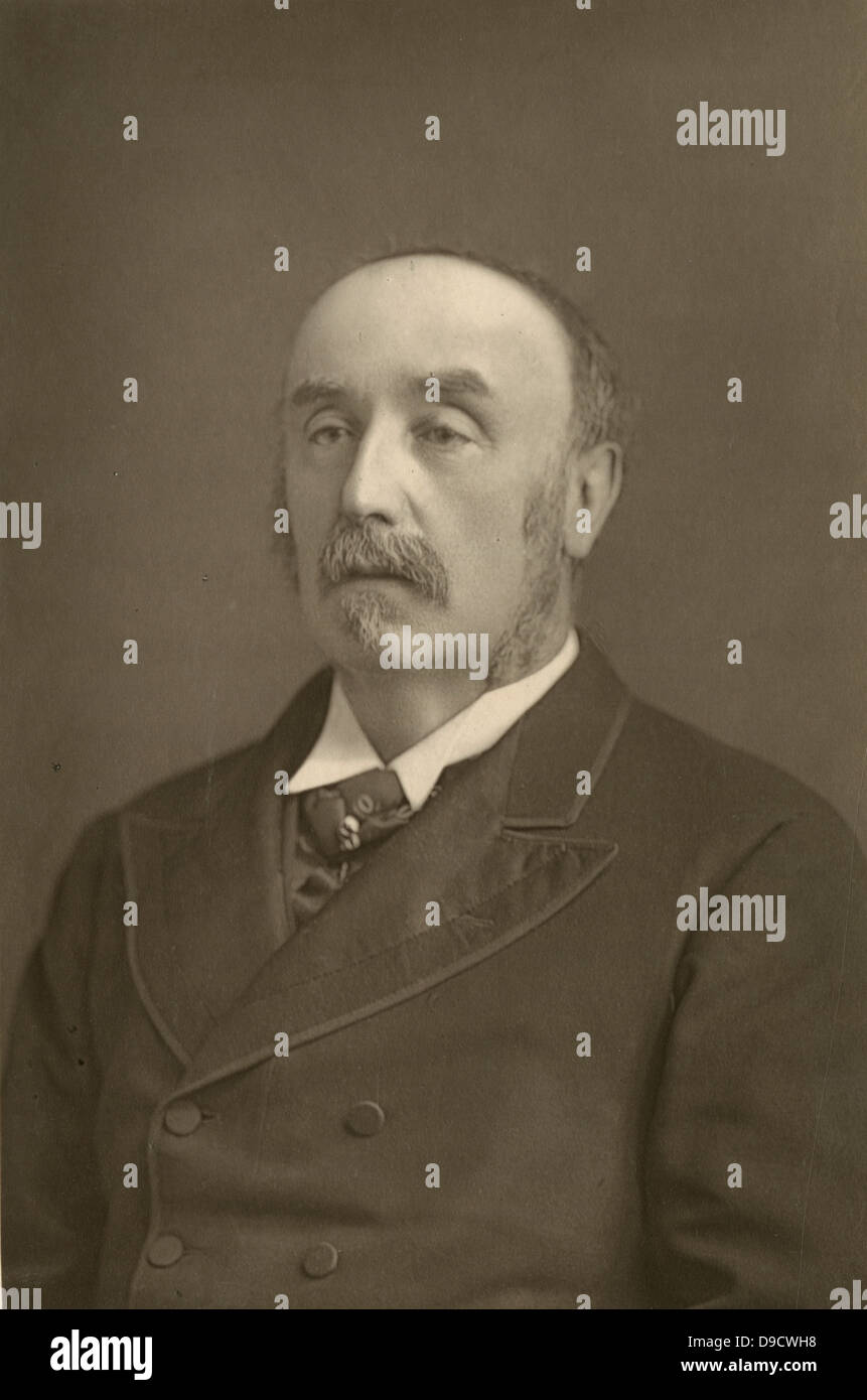 Lewis Morris (1833-1907) Welsh educationalist an Anglo-Welsh poet and lawyer, pictured c1890.  He helped establish the University of Wales in 1893. Stock Photo