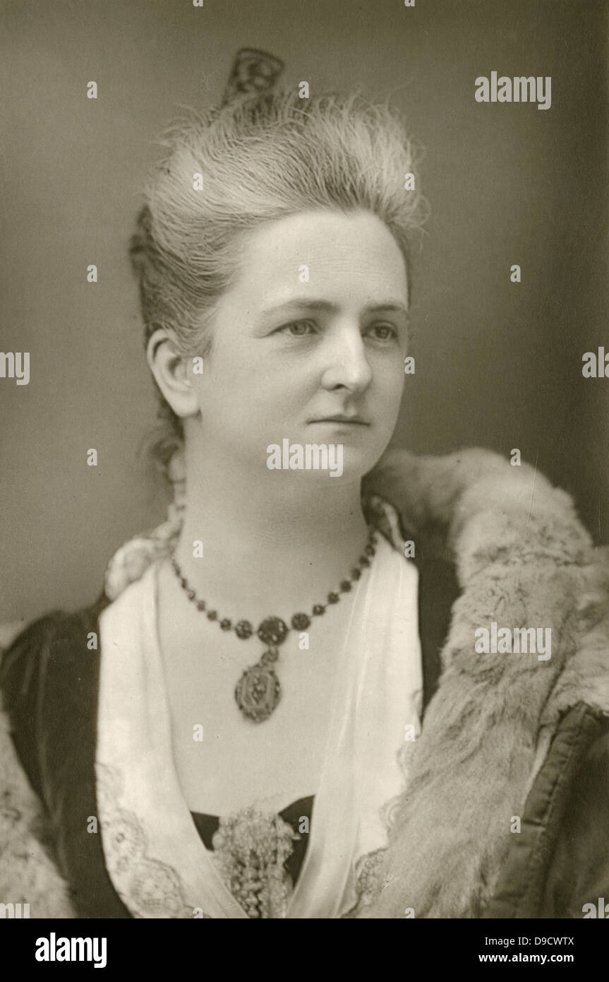 Mary Davies  Welsh mezzo-soprano who specialised in oratorio and ballad singing pictured c1890.  Co-founder in 1906 of the Welsh Folk Song Society and its first President. Stock Photo