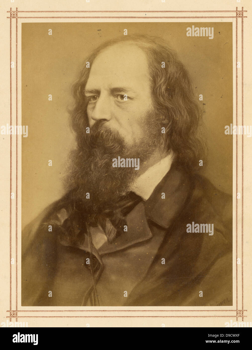 Alfred, Lord Tennyson (1809-1892) English poet of the Victorian era. He was appointed Poet Laureate in 1850 and remains one of the most widely read poets in the English language. Stock Photo