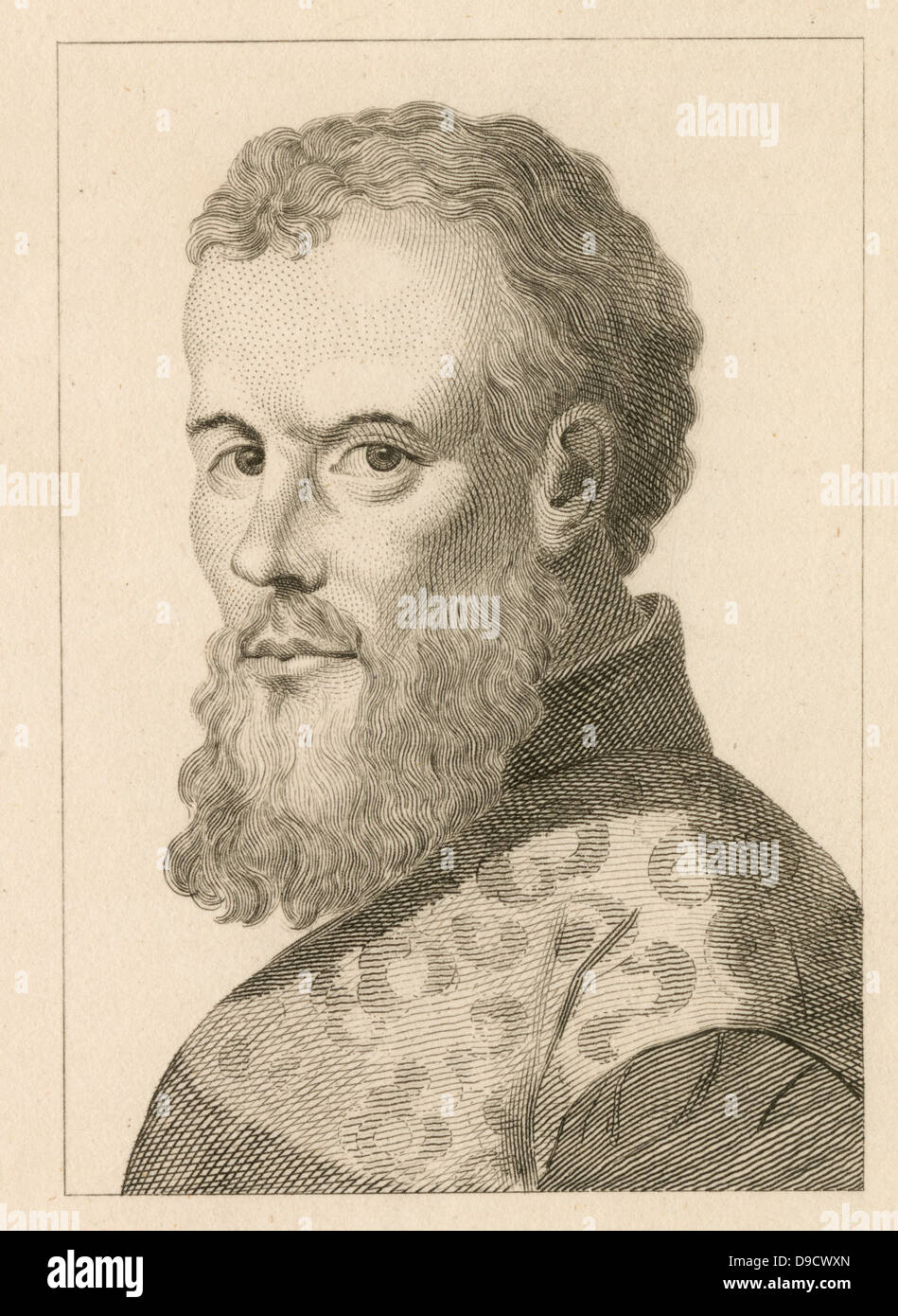 Andreas Vesalius (1514-1564) Flemish anatomist and physician. Author of the seminal book on human anatomy De humani corporis fabrica (On the Structure of the Human Body) Amsterdam, 1543. Engraving. Stock Photo