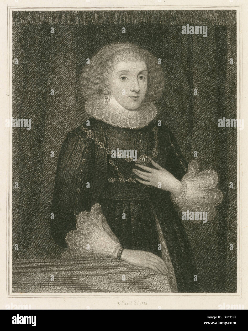 Mary Herbert, Countess of Pembroke (1561-1621) born Mary Sydney (Sidney), poet, translator and literary patron.  The first Englishwoman to be recognised for her literary talent. Her brother was the poet Philip Sydney. Stock Photo