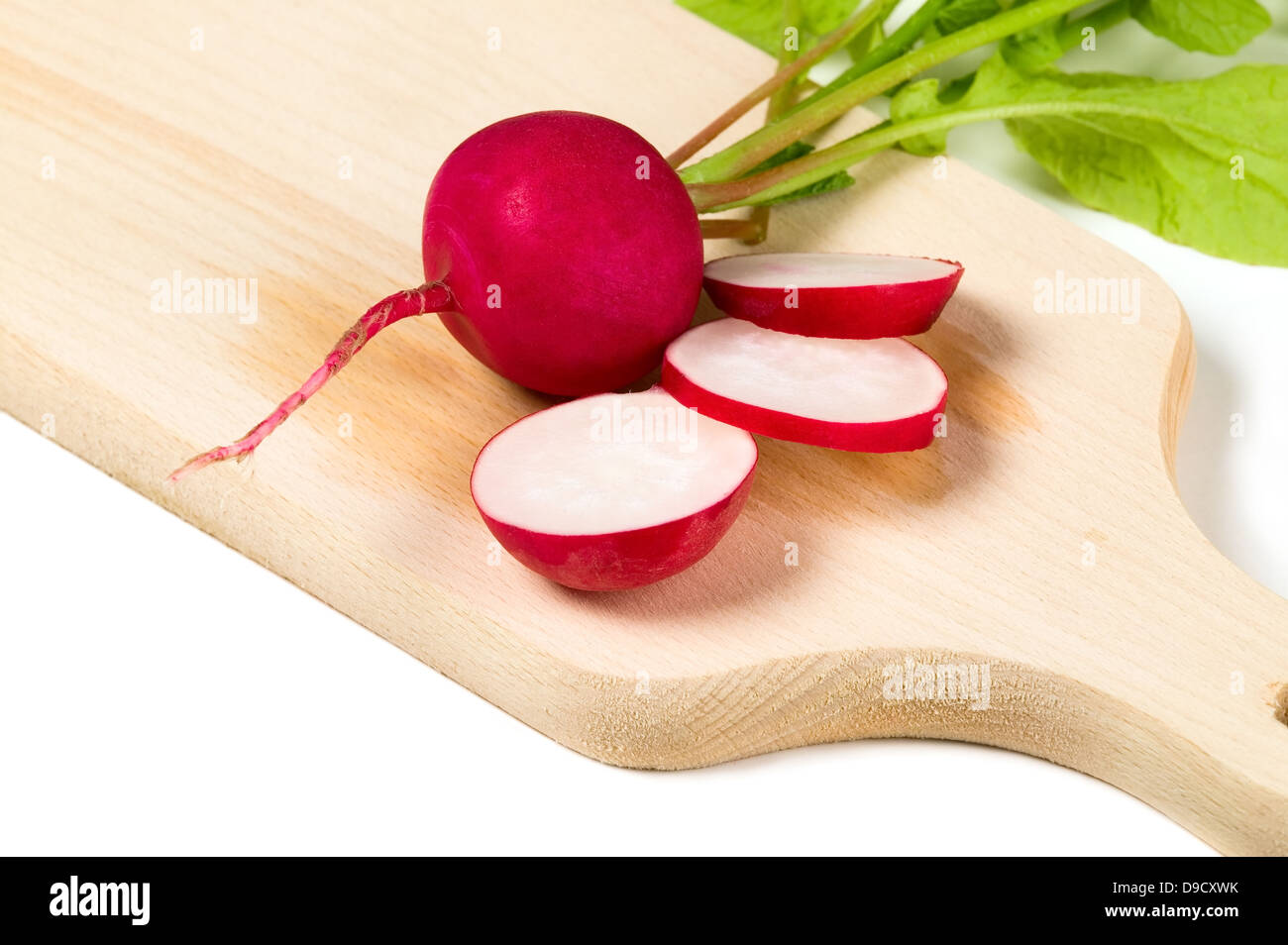 Fresh radish on white background, food concept Stock Photo