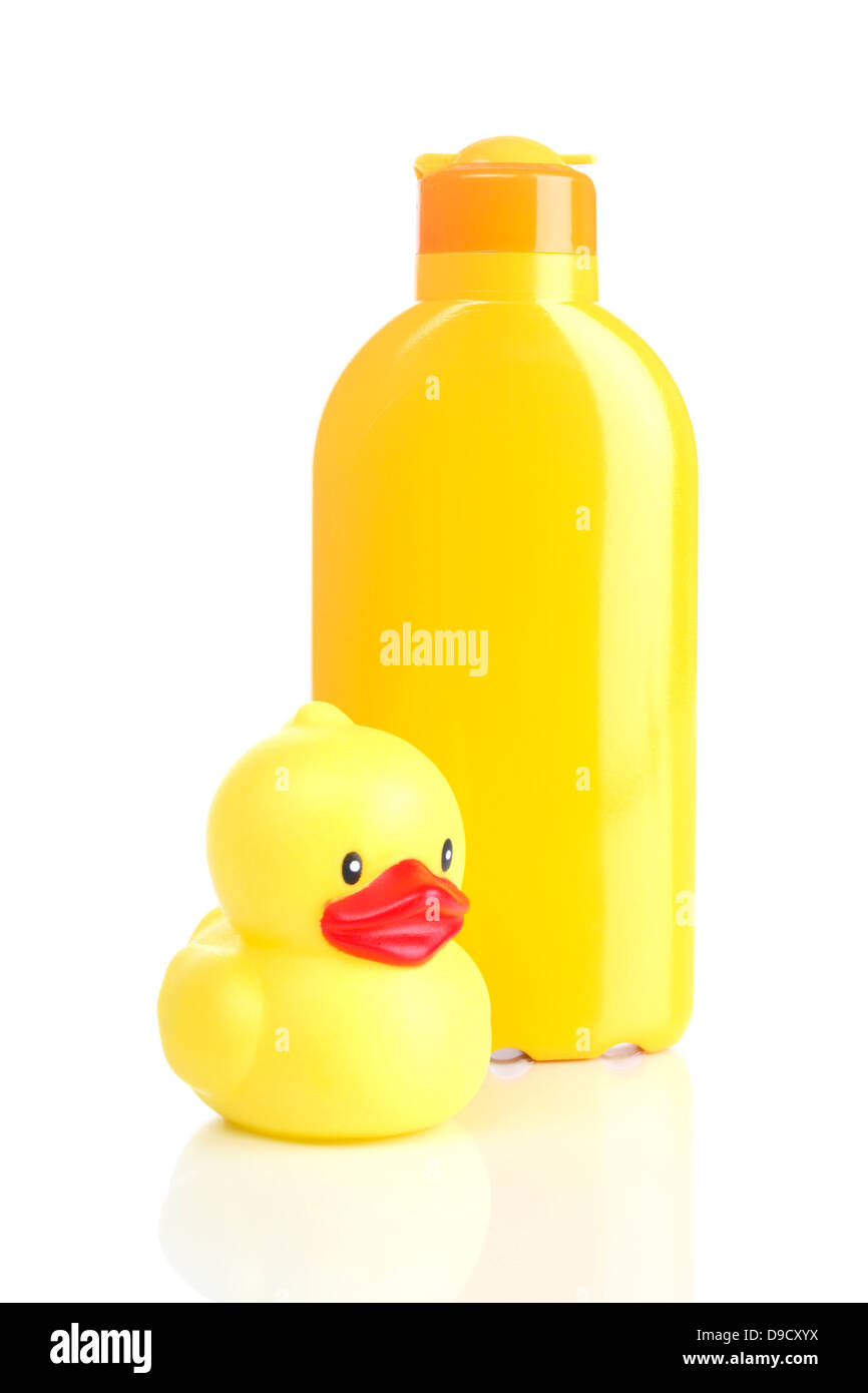 Solar milk and elastic duck Stock Photo
