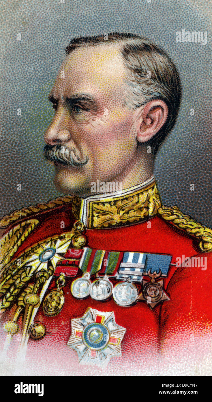 General Sir Percy Henry Noel Lake (1855-1940) a senior  commander in the British Indian Army, hief of he Canadian General Staff 19904-1908. Served during the First World War.  Chromolithograph. Stock Photo