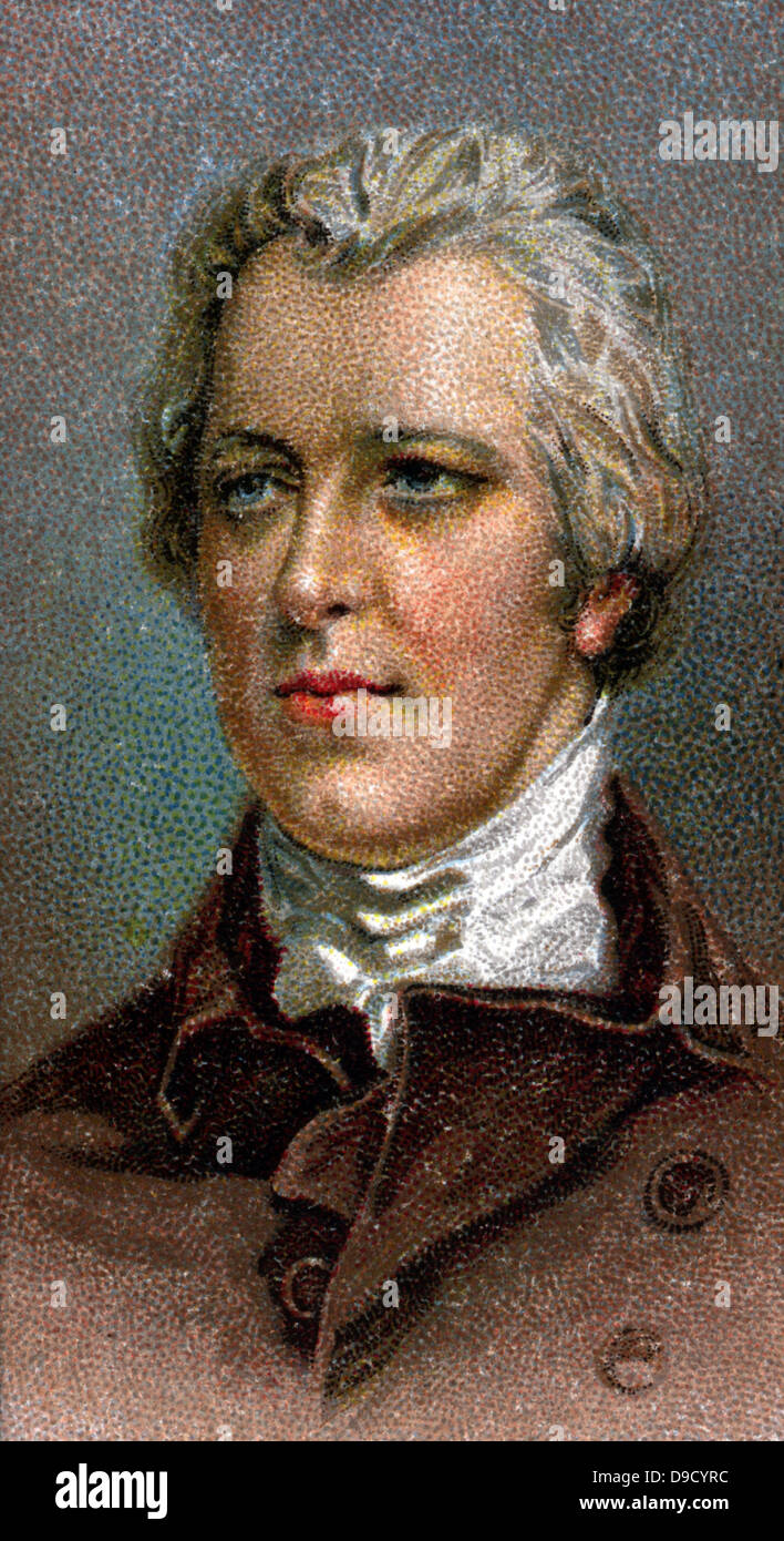 William Pitt the Younger the Younger (1759-1806) British Tory/Independent Whig politician. Became the youngest Prime Minister at the age of 24 in 1783. In office 1783-1801 and 1803-1806. Chromolithograph. Stock Photo