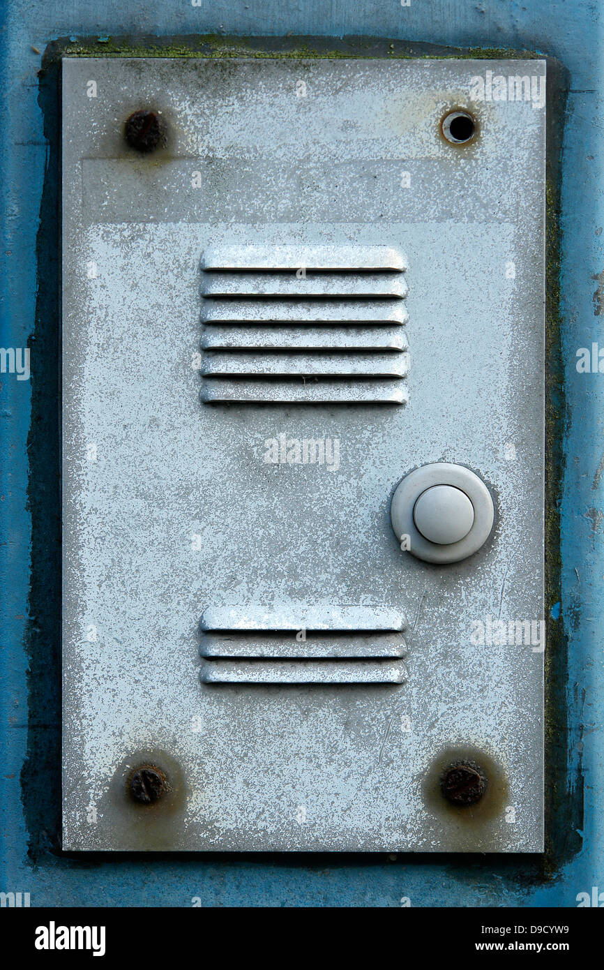 Intercom in a gate Stock Photo