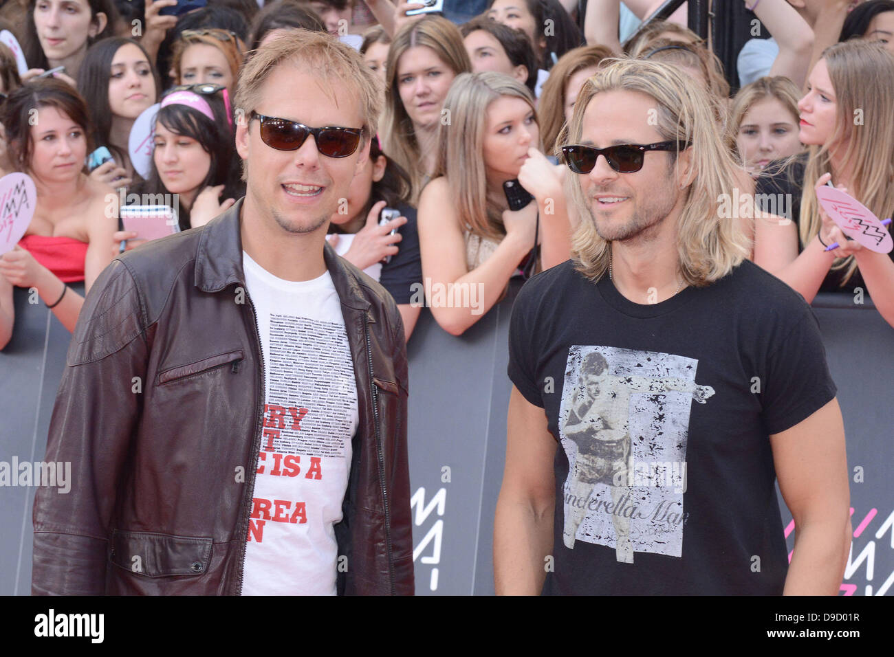 Toronto, Canada. June 16, 2013. The 2013 MuchMusic Video Awards arrival. In picture, Armin ban Burren and Trevor Guthrie (Credit: EXImages/Alamy Live News) Stock Photo