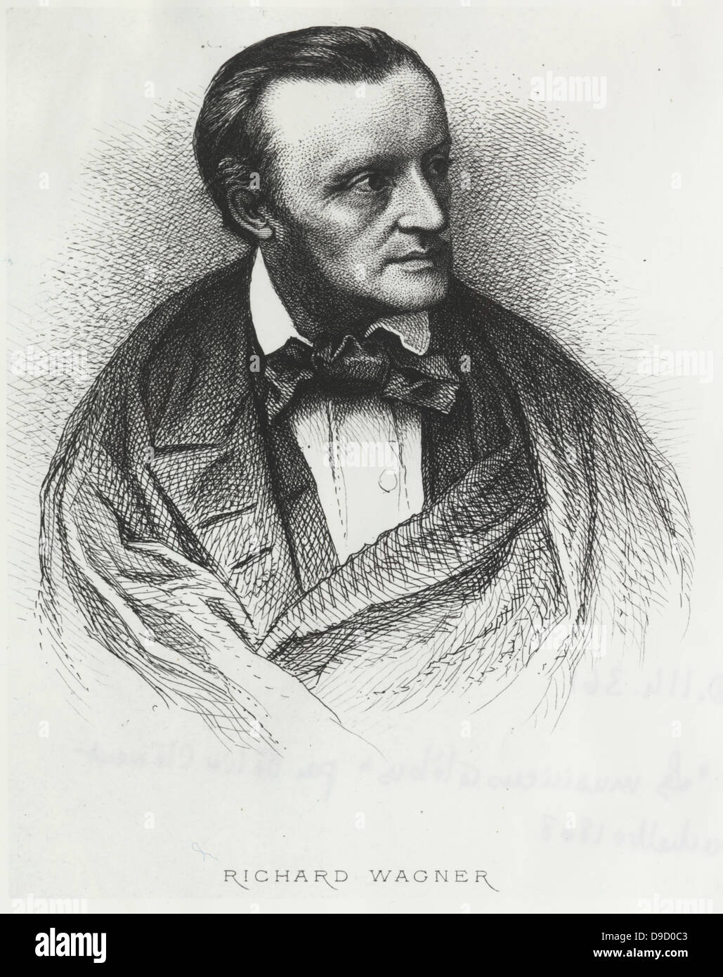 (Wilhelm) Richard Wagner (1813-1883) German composer, conductor, and theatre director. He built the Bayreuth Festspielhaus which opend in 1876 with Das Rheingold to stage his music dramas Stock Photo