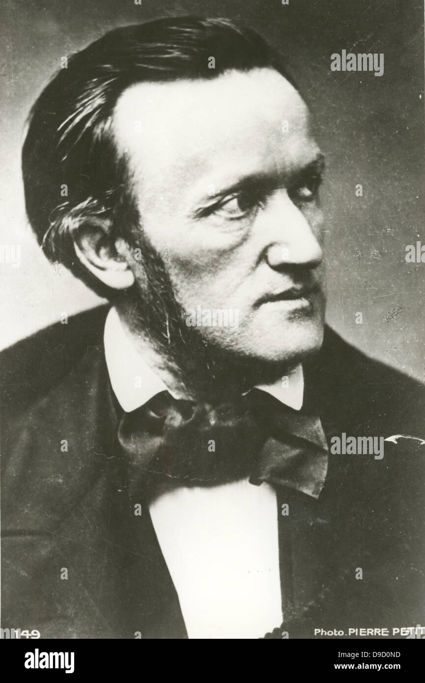 (Wilhelm) Richard Wagner (1813-1883) German composer, conductor, and theatre director. He built the Bayreuth Festspielhaus which opend in 1876 with Das Rheingold to stage his music dramas. Photograph. Stock Photo